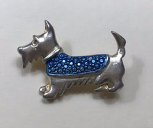 Load image into Gallery viewer, Brooch, Terrier, by LIA, Vintage 1970-80’s, silver tone &amp; enamel
