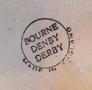 Bar/Tableware, Fine China Hunt Scene Pitcher, Bourne Denby Derby, 1930's era