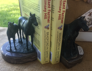 Bookends, Mare & Foal on Marble base