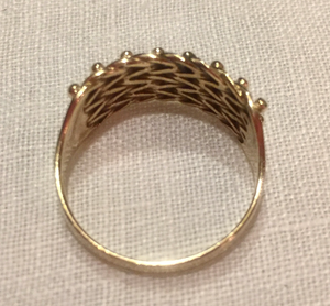 Ring, 9 kt gold "keeper" ring
