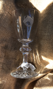 Wine glasses, pair of Horse Etched Waterford Crystal Goblets