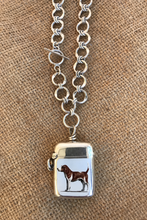Load image into Gallery viewer, Necklace, AH designed Sterling Hound Vesta Case on Toggle Chain
