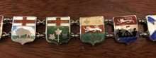 Load image into Gallery viewer, Bracelet, Guilloche enamel on sterling, Canadian shields-coats of arm
