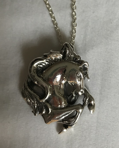 Pendant, Sterling Galloping Horse