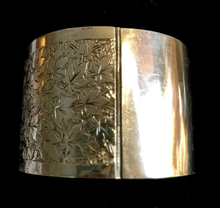 Load image into Gallery viewer, Bracelet, hand engraved sterling, antique, Art Nouveau
