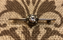 Load image into Gallery viewer, Stock pin, Dressage, Vintage faux diamonds are Bling for the Ring!
