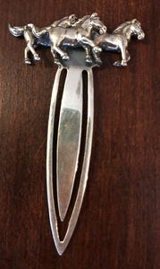 Bookmark, Sterling with galloping horses