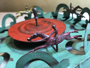 Toy Racing Game, antique spinner, desk conversation piece