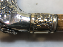 Load image into Gallery viewer, Whip-Crop Hunting Sterling clad hook end, antique, *new keeper
