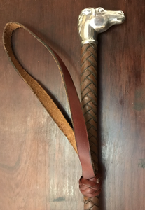 Whip-Crop, Unique Sterling horse head riding crop, vintage, for show or pleasure