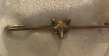 Load image into Gallery viewer, Stock pin, antique, fox mask, 9 kt gold
