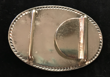 Load image into Gallery viewer, Belt Buckle, Rare Diablo Western Style Hunter-Jumper rider, solid sterling
