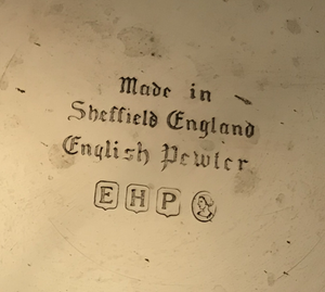 Bar/Tableware, Tankard, Fox handle, Sheffield English pewter w foxhunting scene