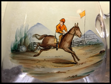 Load image into Gallery viewer, Bar/Tableware, Decanter, Antique blown glass with racing scene
