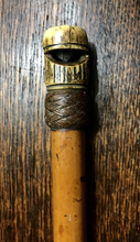 Load image into Gallery viewer, Beagling Whip, vintage, carved whistle w thong &amp; lash

