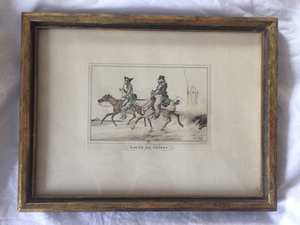 Prints, A Pair by Carle Vernet, framed set, antique (1738-1856, French, lithographer).