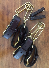Load image into Gallery viewer, Hound couples, leather w solid brass hardware, LIMITED QUANTITY
