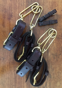 Hound couples, leather w solid brass hardware, LIMITED QUANTITY