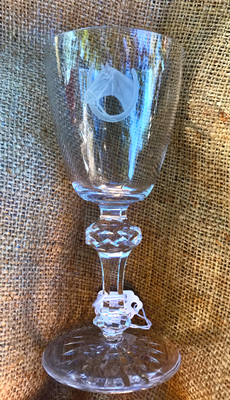 Wine glasses, pair of Horse Etched Waterford Crystal Goblets – The Antique  Hunt