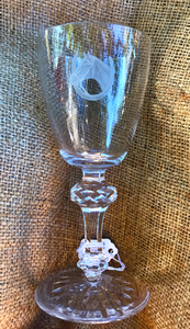 Wine glasses, pair of Horse Etched Waterford Crystal Goblets