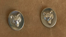 Load image into Gallery viewer, Cufflinks, Foxes w Diamond eyes
