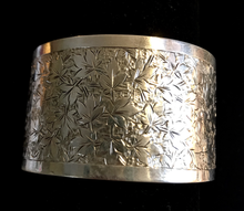 Load image into Gallery viewer, Bracelet, hand engraved sterling, antique, Art Nouveau
