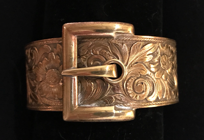 Bracelet, buckle style, Victorian, rolled gold