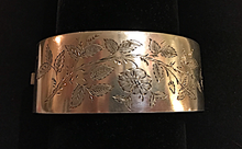 Load image into Gallery viewer, Bracelet, sterling, hand engraved, mint condition, 1883 with original box
