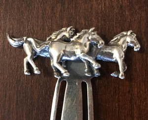 Bookmark, Sterling with galloping horses