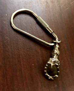 Key Chain or Key Fob, AH Designed, Sterling Silver, Horse Leg-Hoof-Horse Shoe
