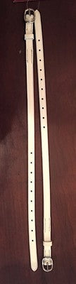 Garter Straps, 19'' white leather, sold as a pair - LIMITED QUANTITY