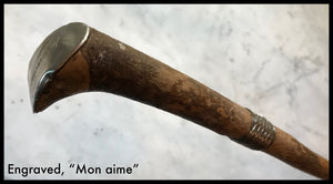 Whip-Crop, Engraved Cap, “Mon aime” (“My friend”), 1900-1945 era